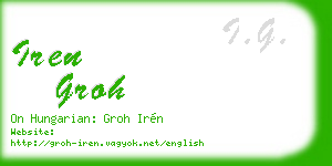 iren groh business card